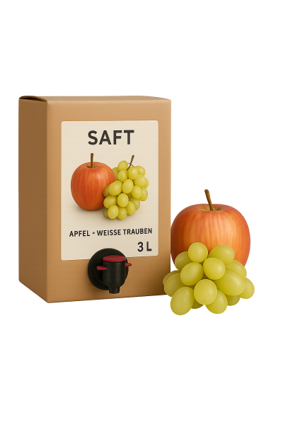 Direktsaft aus weißen Bio-Trauben und Äpfeln BiB 3,00